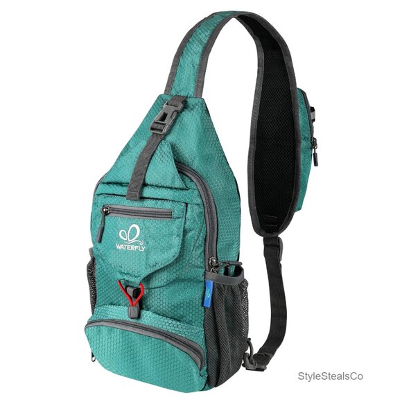 Foldable Hiking Daypack Sling Backpack Crossbody Bag Water-Resistant Polyester